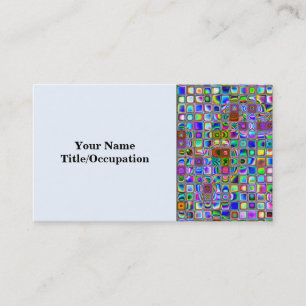 Tarjeta De Visita Patrón de mosaicos con textura de arcoiris psicodé