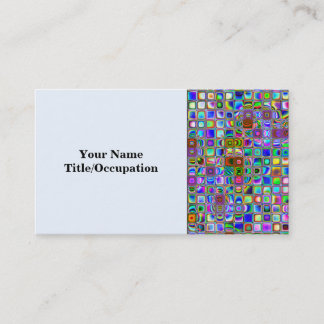 Tarjeta De Visita Patrón de mosaicos con textura de arcoiris psicodé
