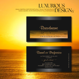 Tarjeta De Visita Patrón de Naranja Shimmery Negro Estilo Marco osc