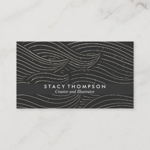 Tarjeta De Visita Patrón de ondas de línea