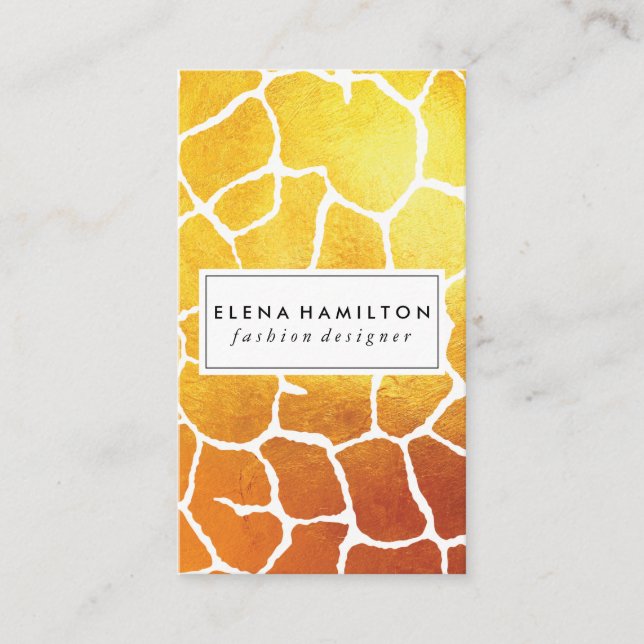 Tarjeta De Visita Patrón de oro de lujo (Anverso)