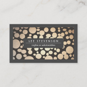 Tarjeta De Visita Patrón de oro divertido y elegante moderno