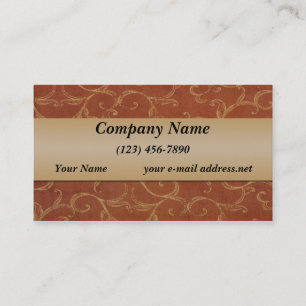 Tarjeta De Visita Patrón de oro vintage