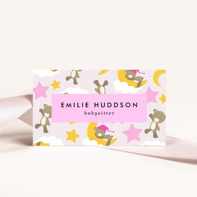 Tarjeta De Visita Patrón de Osos, Niñera, Atención Diurna, Atención  (Subido por el creador)