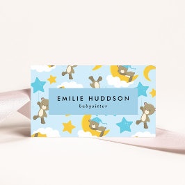 Tarjeta De Visita Patrón de Osos, Niñera, Atención Diurna, Atención 