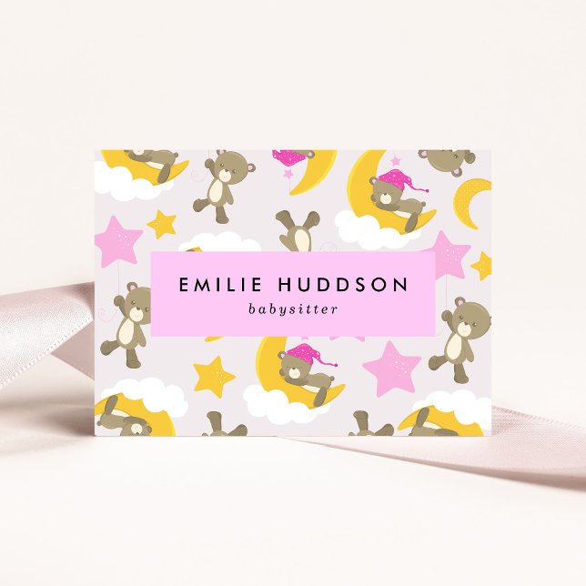 Tarjeta De Visita Patrón de Osos, Niñera, Atención Diurna, Atención  (Subido por el creador)