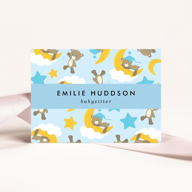 Tarjeta De Visita Patrón de Osos, Niñera, Atención Diurna, Atención  (Subido por el creador)