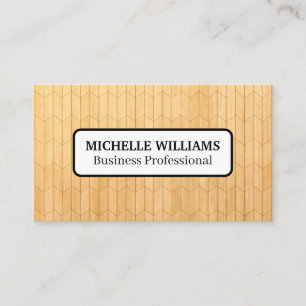 Tarjeta De Visita Patrón de panel de madera moderna