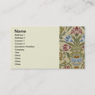 Tarjeta De Visita Patrón de Papel Pintado Floral Brocado de William
