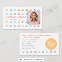 Patrón de patas coloridas con foto personalizada p