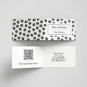 Tarjeta De Visita Patrón De Patas, Patas De Perro, Patas De Gatos, P
