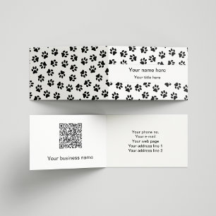 Tarjeta De Visita Patrón De Patas, Patas De Perro, Patas De Gatos, P