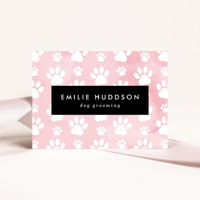 Tarjeta De Visita Patrón De Paws, Perro Groomer, Perro Walker, Tiend (Subido por el creador)