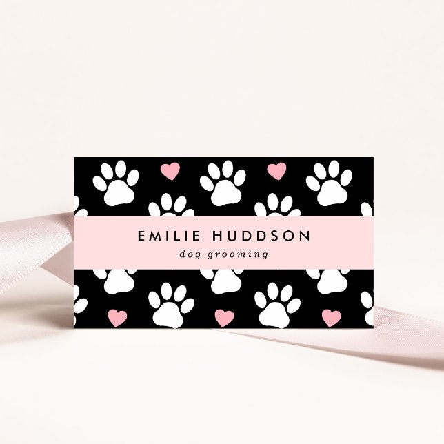 Tarjeta De Visita Patrón De Paws, Perro Groomer, Perro Walker, Tiend (Subido por el creador)