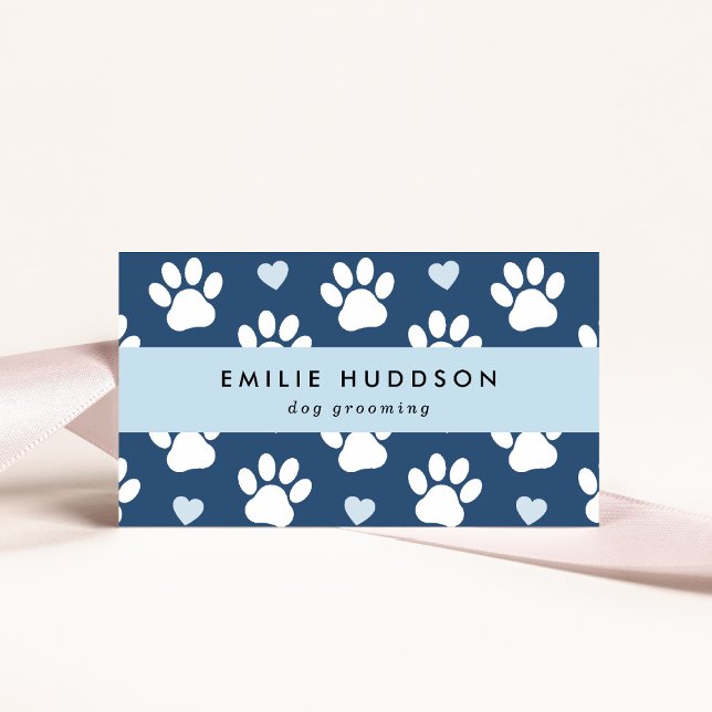 Tarjeta De Visita Patrón De Paws, Perro Groomer, Perro Walker, Tiend (Subido por el creador)