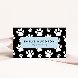 Tarjeta De Visita Patrón De Paws, Perro Groomer, Perro Walker, Tiend