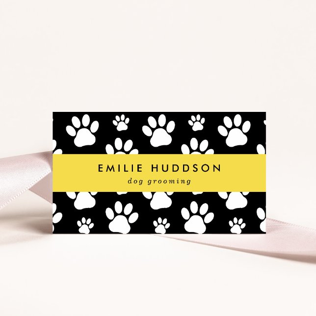 Tarjeta De Visita Patrón De Paws, Perro Groomer, Perro Walker, Tiend (Subido por el creador)