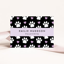 Tarjeta De Visita Patrón De Paws, Perro Groomer, Perro Walker, Tiend