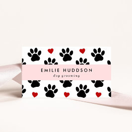 Tarjeta De Visita Patrón De Paws, Perro Groomer, Perro Walker, Tiend