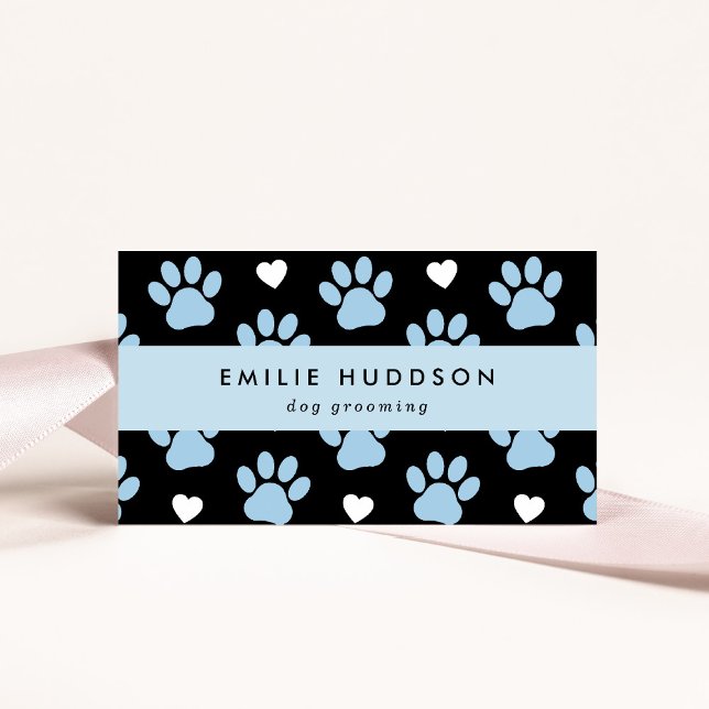 Tarjeta De Visita Patrón De Paws, Perro Groomer, Perro Walker, Tiend (Subido por el creador)