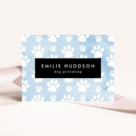 Tarjeta De Visita Patrón De Paws, Perro Groomer, Perro Walker, Tiend