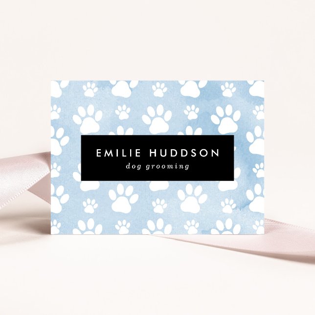 Tarjeta De Visita Patrón De Paws, Perro Groomer, Perro Walker, Tiend (Subido por el creador)