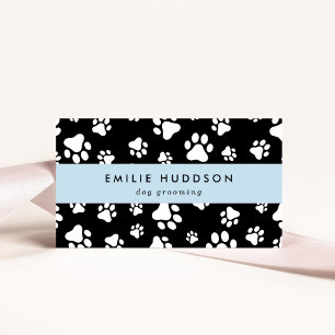 Tarjeta De Visita Patrón De Paws, Perro Groomer, Perro Walker, Tiend
