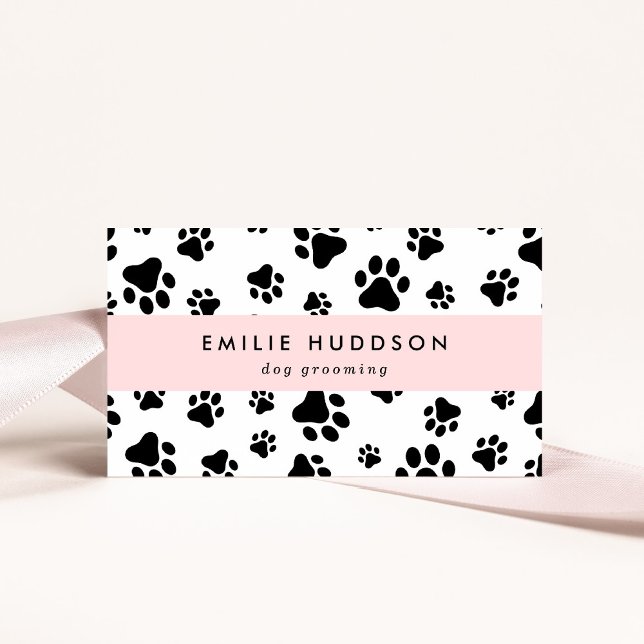 Tarjeta De Visita Patrón De Paws, Perro Groomer, Perro Walker, Tiend (Subido por el creador)