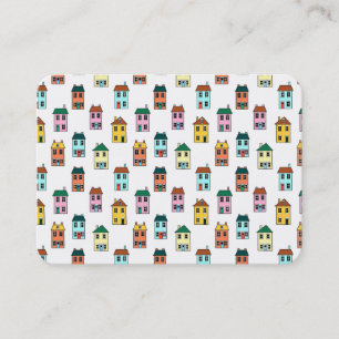 Tarjeta De Visita Patrón de pequeñas casas