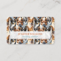 Patrón de perro Corgi en acuarela adorable