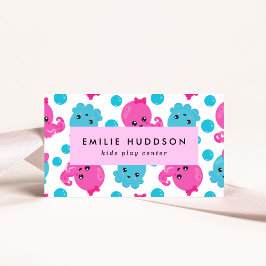 Tarjeta De Visita Patrón de pulpo, Centro de juegos para niños, Cent