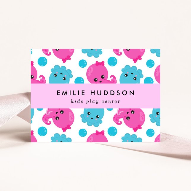 Tarjeta De Visita Patrón de pulpo, Centro de juegos para niños, Cent (Subido por el creador)