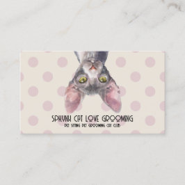 Tarjeta De Visita Patrón de punto de gato Sphynx canadiense