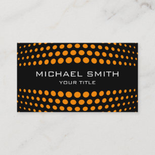 Tarjeta De Visita Patrón de punto Polka naranja oscuro profesional