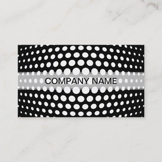 Tarjeta De Visita Patrón de puntos de la polka blanca profesional (Anverso)