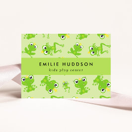 Tarjeta De Visita Patrón de rana, Centro de juegos para niños, Centr