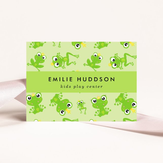 Tarjeta De Visita Patrón de rana, Centro de juegos para niños, Centr (Subido por el creador)