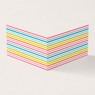 Tarjeta De Visita Patrón de Rayas Coloridas