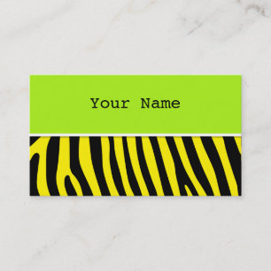 Tarjeta De Visita Patrón de rayas de cebra + tu fondo e ideas