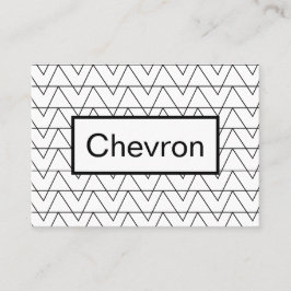 Tarjeta De Visita Patrón de rayas de cheurón negro y blanco