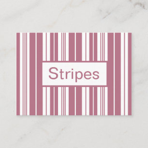 Tarjeta De Visita Patrón de rayas verticales rosadas blancas
