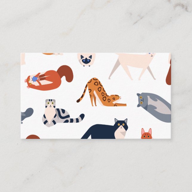 Tarjeta De Visita Patrón de razas de gato (Anverso)