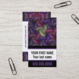 Tarjeta De Visita Patrón de resumen púrpura de deseo infinito