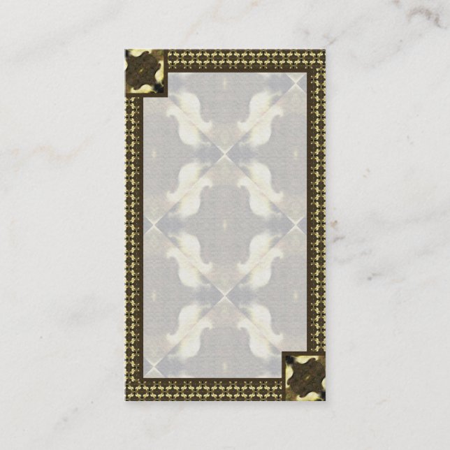 Tarjeta De Visita Patrón de resumen rústico elegante (Anverso)