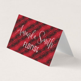 Tarjeta De Visita patrón de rosas rojas