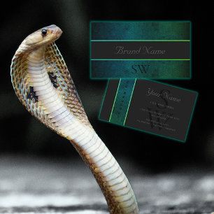 Tarjeta De Visita Patrón de serpiente de gradiente verde verde azul