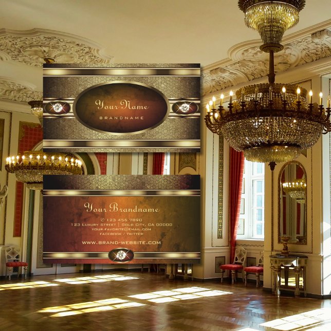 Tarjeta De Visita Patrón de serpiente dorada de lujo con mármol Nara (Subido por el creador)