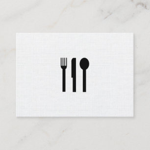 Tarjeta De Visita Patrón de Silverware / Linen