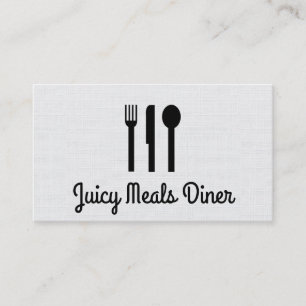 Tarjeta De Visita Patrón de Silverware / Linen