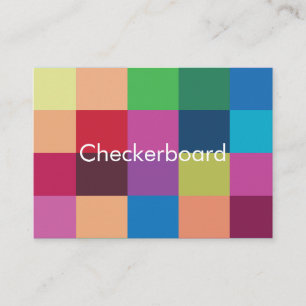 Tarjeta De Visita Patrón de tablero de ajedrez colorido